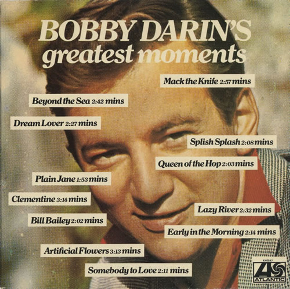 Bobby Darin Greatest Moments UK vinyl LP album (LP record) K40547