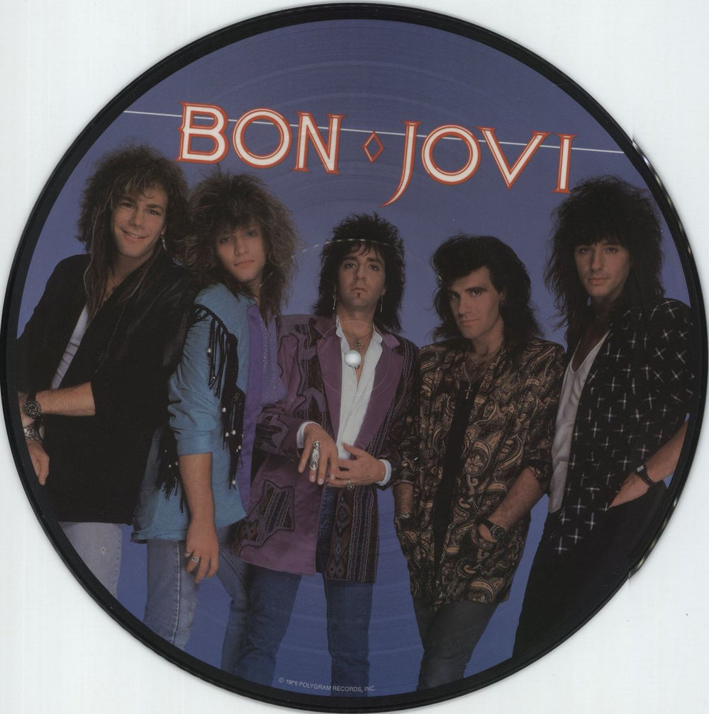 Bon Jovi Slippery When Wet US picture disc LP (vinyl picture disc album) BONPDSL00533