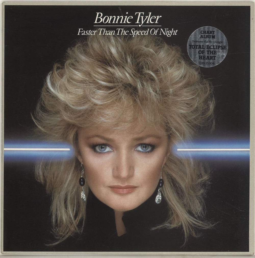 Bonnie Tyler Faster Than The Speed Of Night - Circular Hype Sticker UK vinyl LP album (LP record) 25304