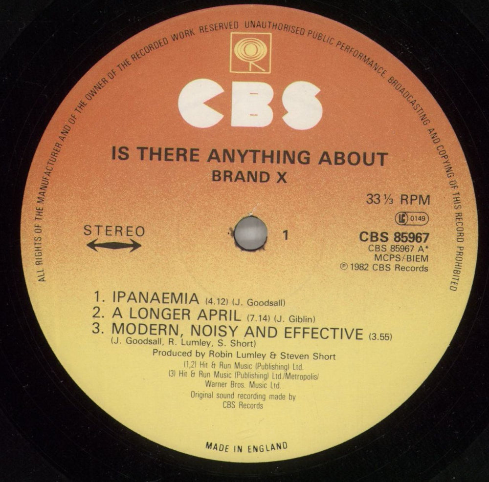 Brand X Is There Anything About? UK vinyl LP album (LP record) BDXLPIS522376