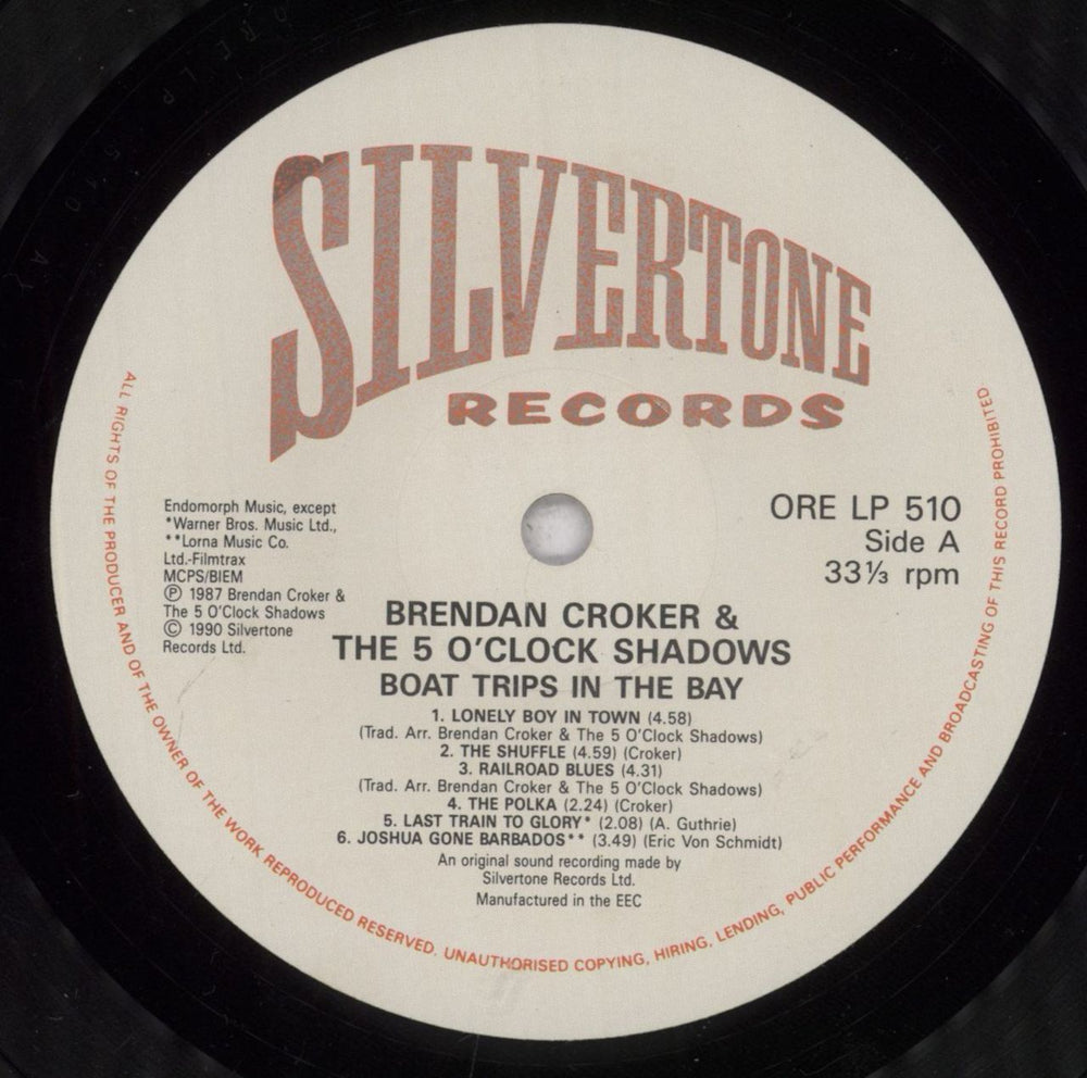 Brendan Croker Boat Trips In The Bay UK vinyl LP album (LP record) BB7LPBO841960