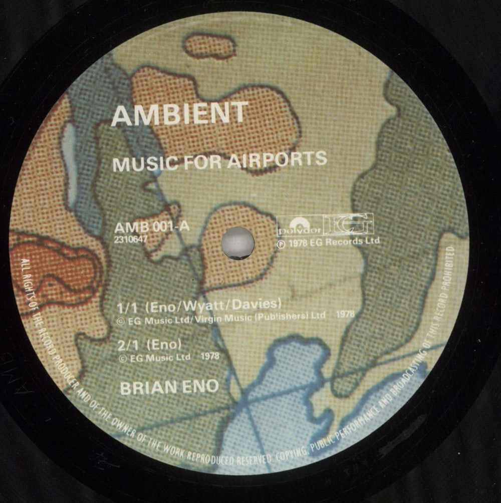 Brian Eno Ambient #1 Music For Airports UK vinyl LP album (LP record) ENOLPAM618402