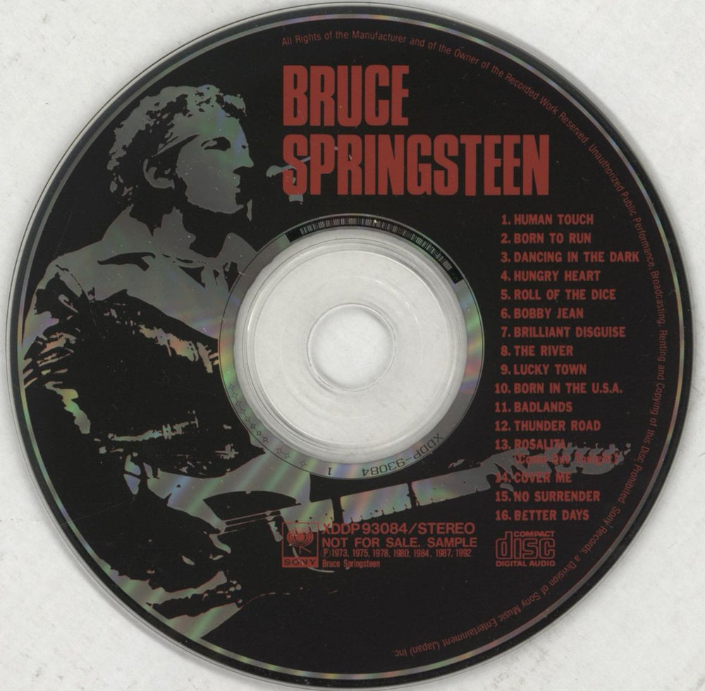 Bruce Springsteen 1992 Sampler Japanese Promo CD album (CDLP) SPRCDSA25577