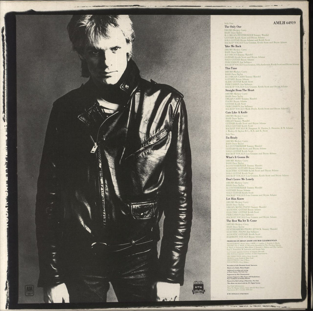 Bryan Adams Cuts Like A Knife - 1st UK vinyl LP album (LP record)