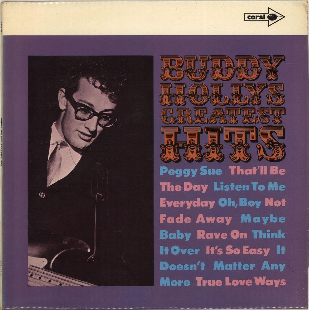 Buddy Holly Greatest Hits UK vinyl LP album (LP record) CP8
