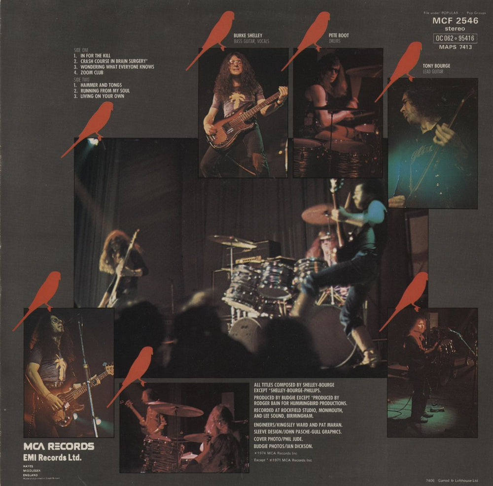 Budgie In For The Kill - 1st - EX UK vinyl LP album (LP record)