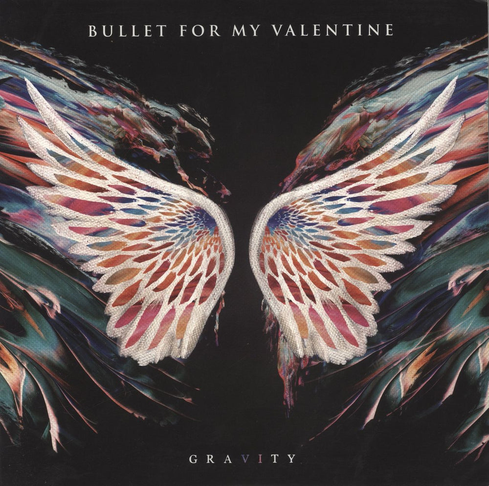 Bullet For My Valentine Gravity - Clear & Black Vinyl UK vinyl LP album (LP record) SPINE752795