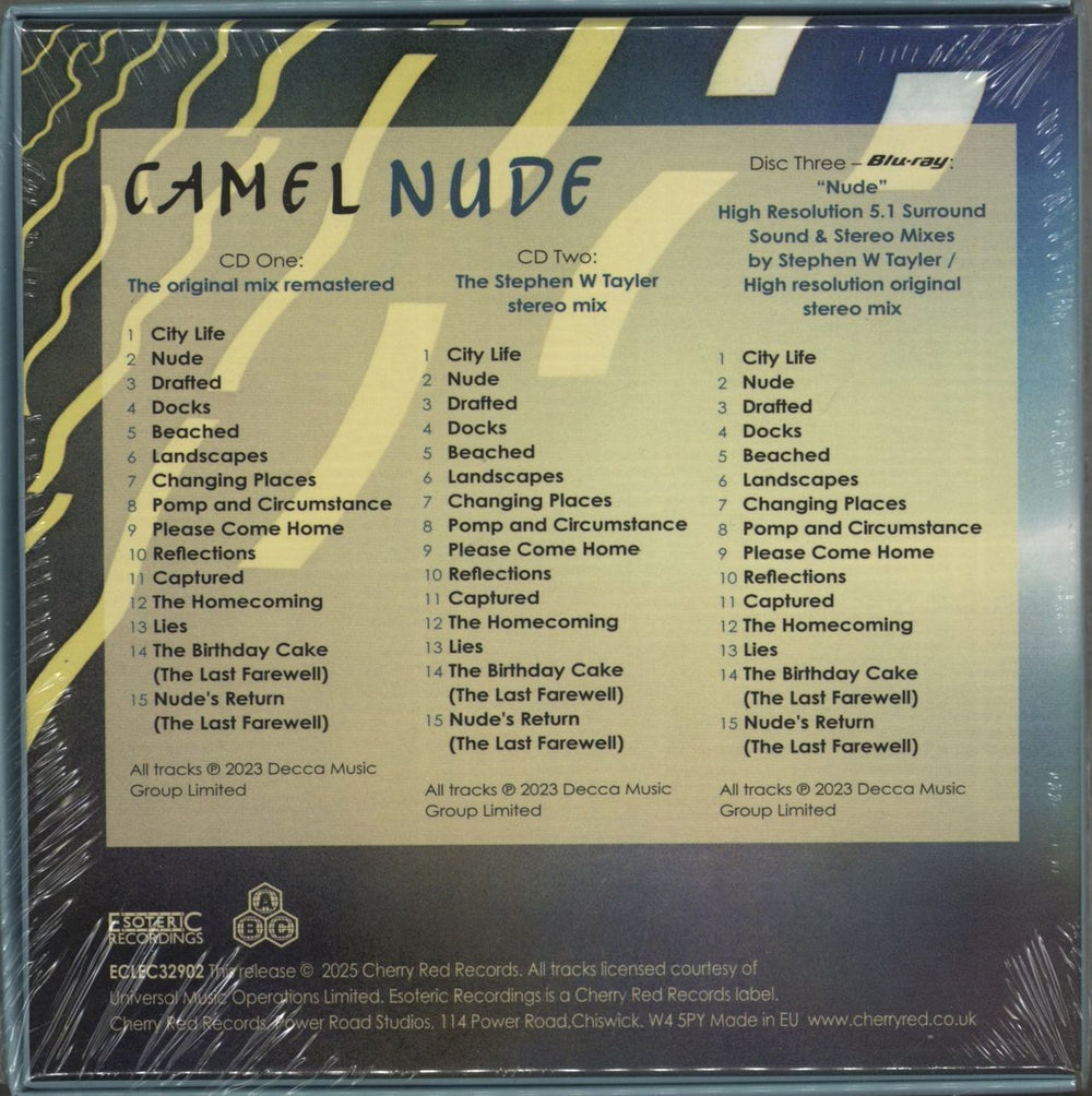 Camel Nude: Remastered + Blu-Ray - Sealed UK 3-disc CD/DVD Set 5013929490246