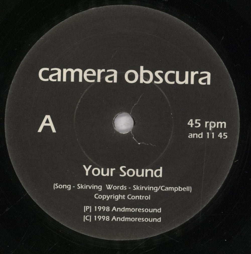 Camera Obscura (UK) Your Sound UK 7" vinyl single (7 inch record / 45) CSU07YO841685