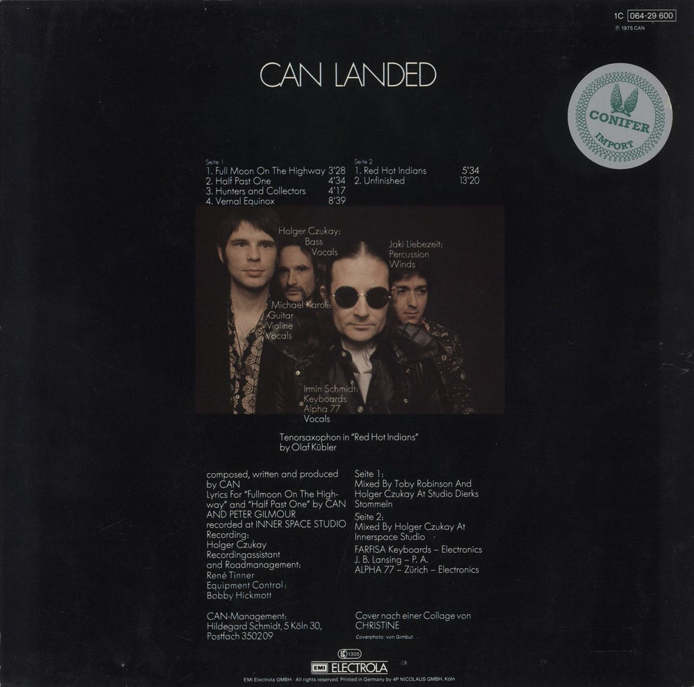 Can Landed German vinyl LP album (LP record)