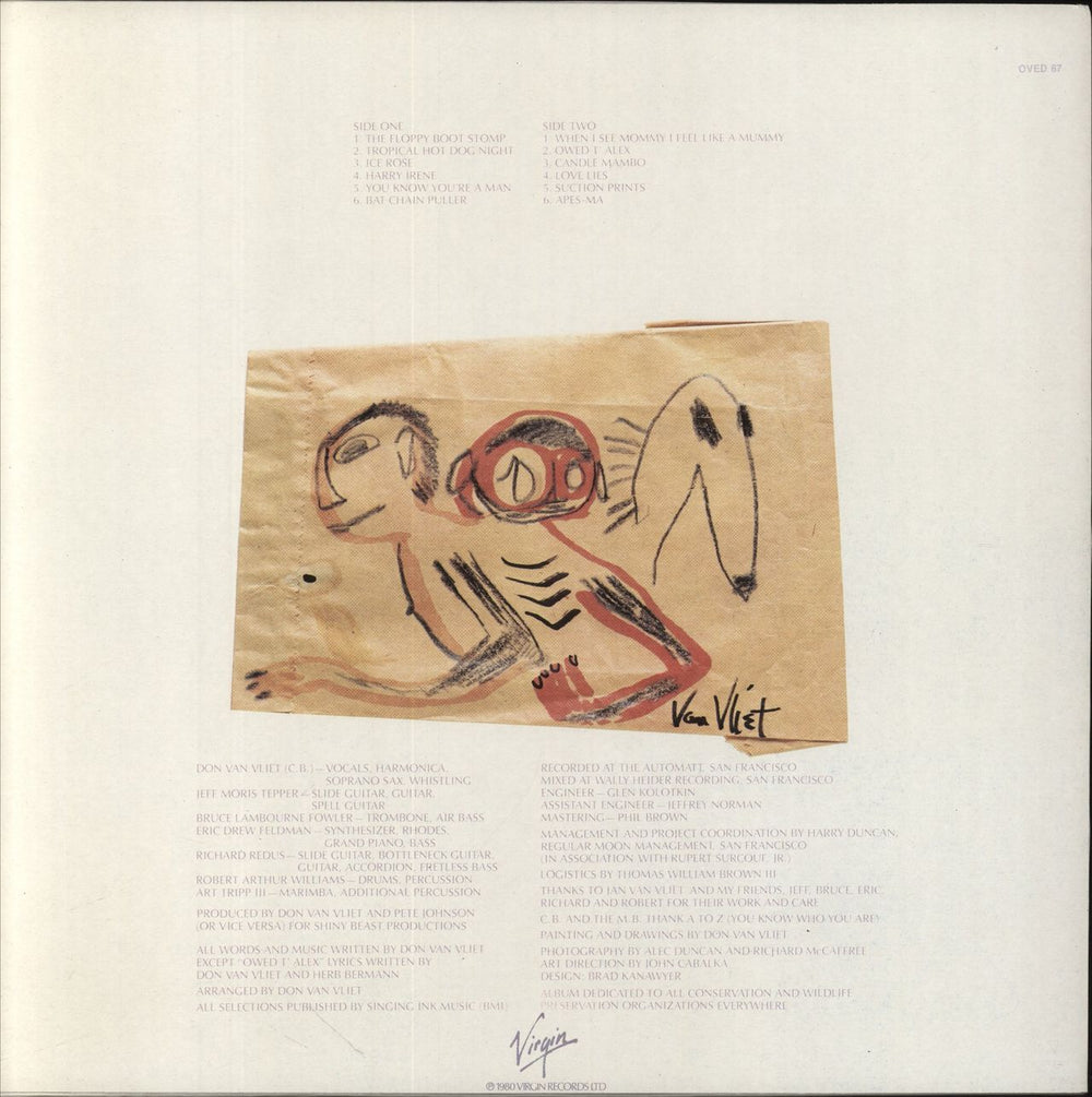 Captain Beefheart & Magic Band Shiny Beast UK vinyl LP album (LP record)