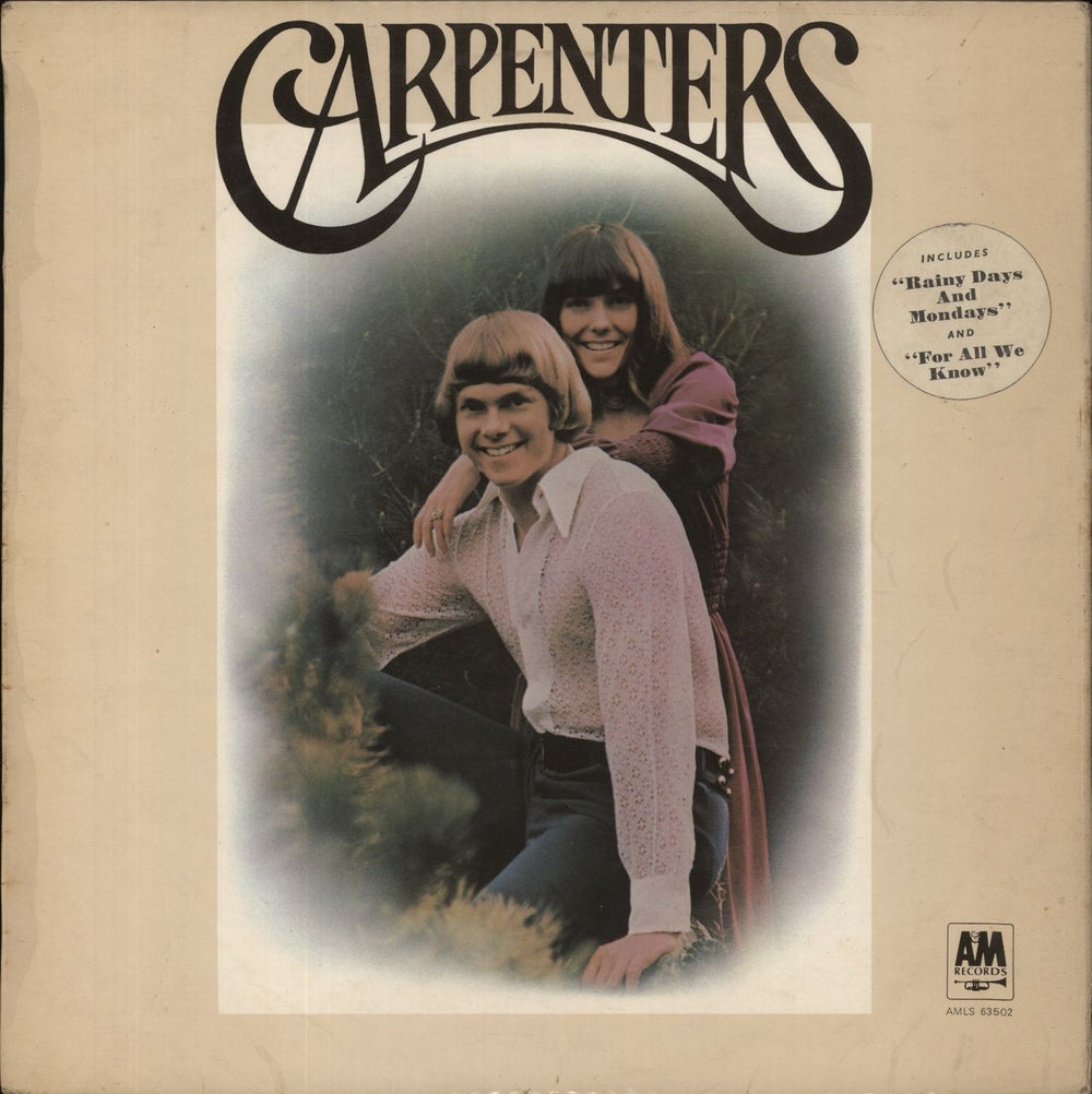 Carpenters Carpenters - Hype Stickered Sleeve UK vinyl LP album (LP record) AMLS63502