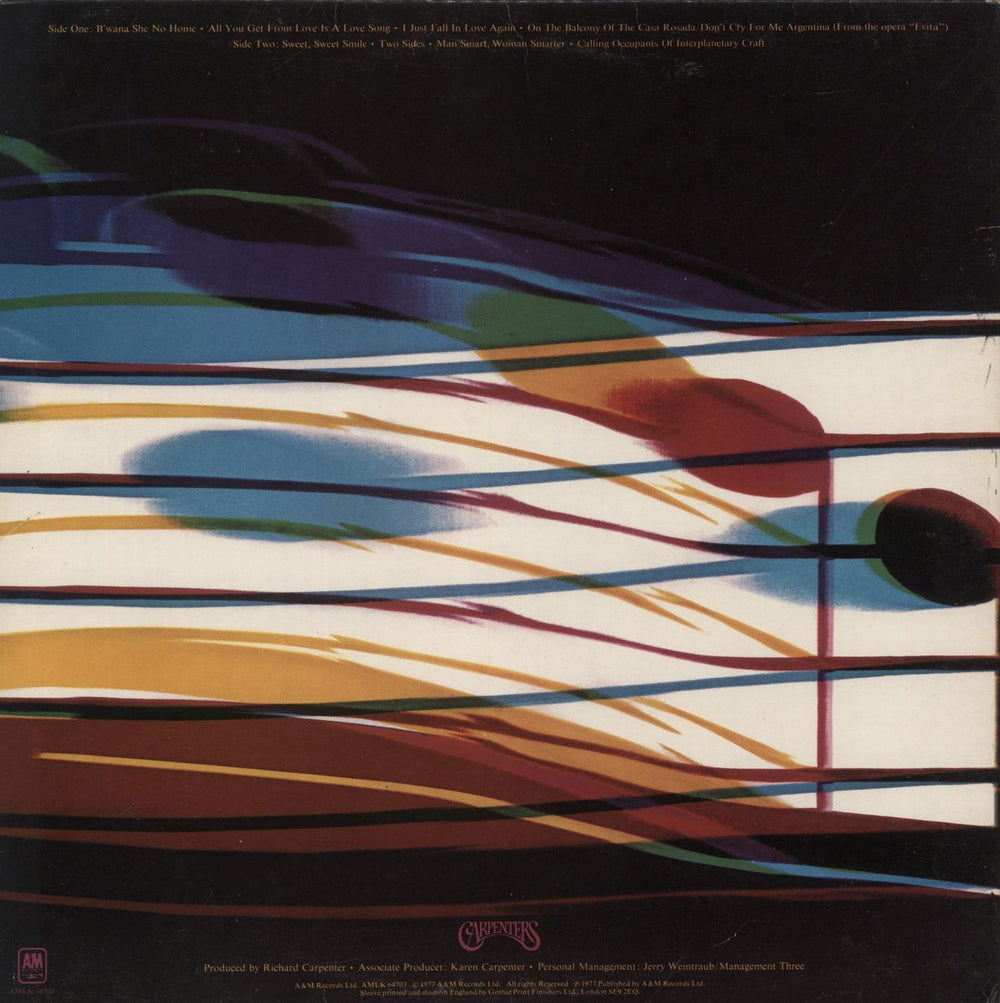 Carpenters Passage UK vinyl LP album (LP record)