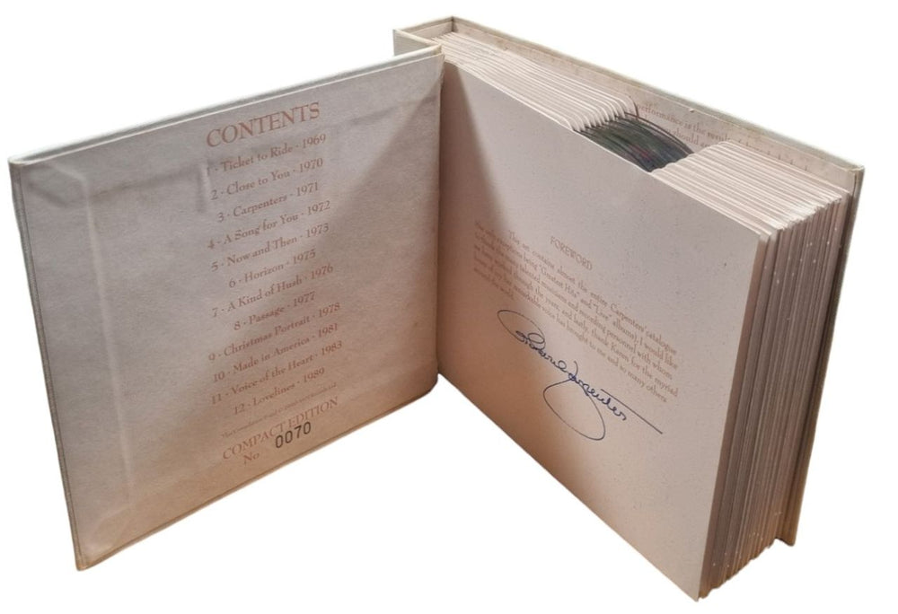 Carpenters The Compact Disc Collection - Binder UK CD album (CDLP) CRPCDTH138352