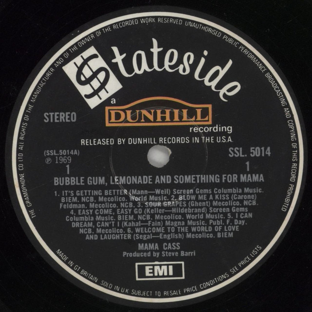 Cass Elliot Bubble Gum, Lemonade And Something For Mama UK vinyl LP album (LP record) MC6LPBU579674