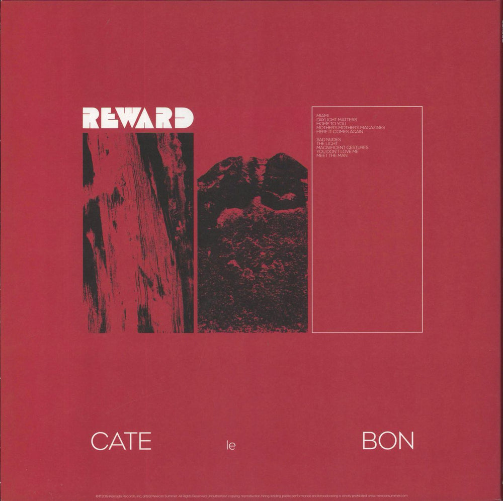 Cate Le Bon Reward US vinyl LP album (LP record) 184923125016