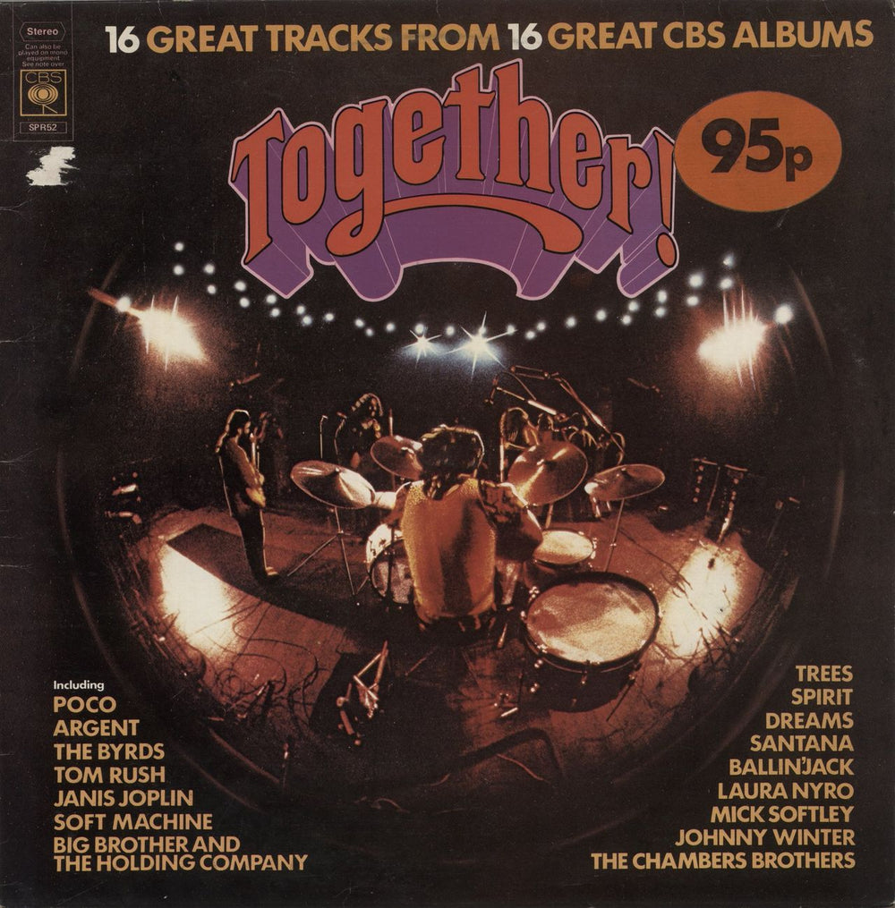CBS Records Together - Blue Vinyl + Newspaper UK vinyl LP album (LP record) SPR52