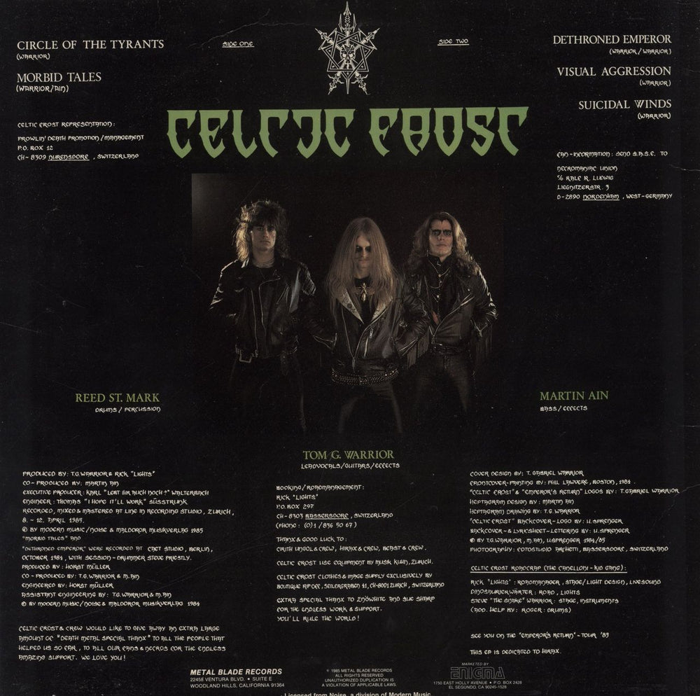 Celtic Frost Emperor's Return - EX US 12" vinyl single (12 inch record / Maxi-single)