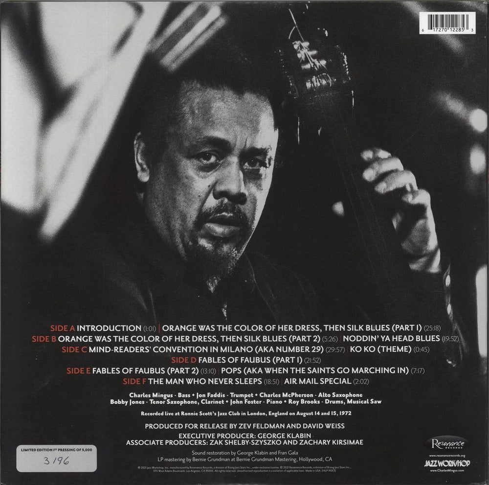 Charles Mingus The Lost Album From Ronnie Scott's - RSD '22 - 180 Gram US 3-LP vinyl record set (Triple LP Album) 617270122853