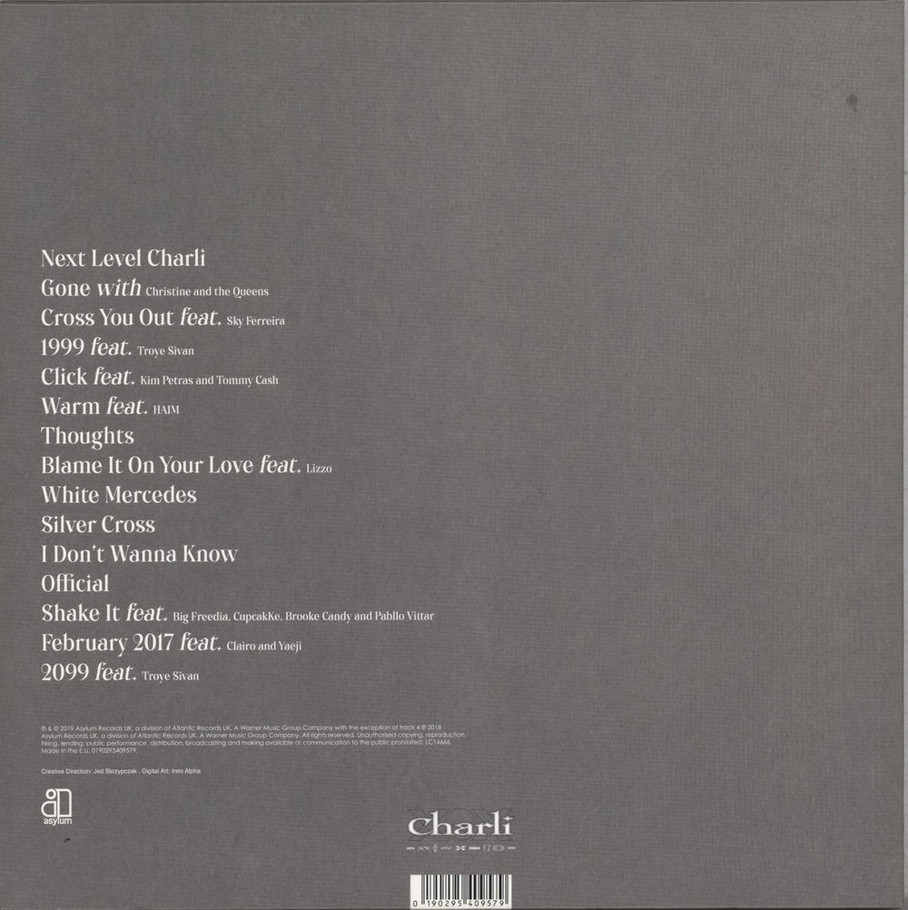 Charli XCX Charli - Black Vinyl UK 2-LP vinyl record set (Double LP Album) 190295409579