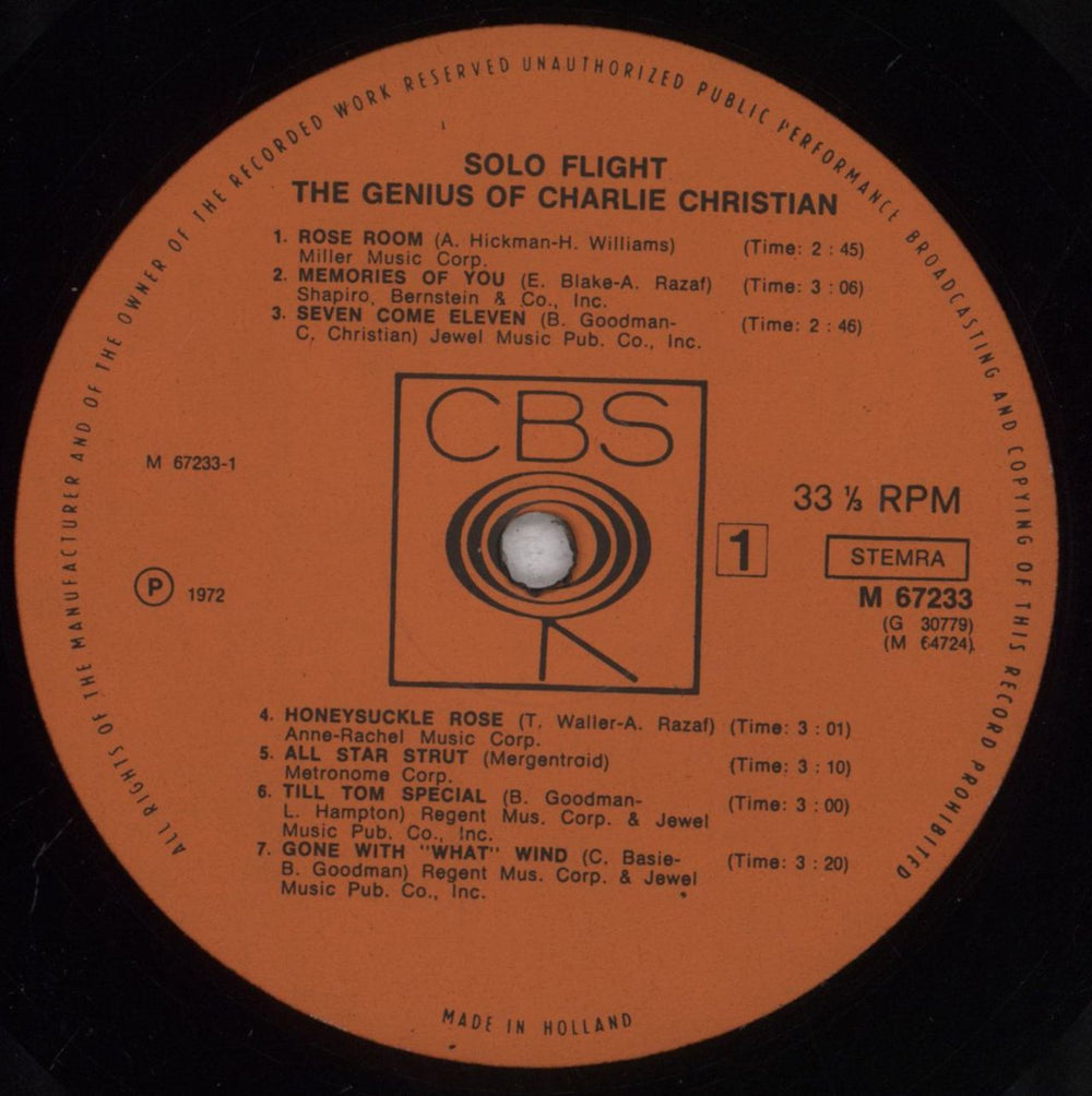 Charlie Christian Solo Flight - The Genius Of Charlie Christian Dutch 2-LP vinyl record set (Double LP Album) CIX2LSO838244