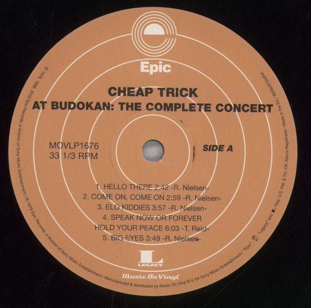 Cheap Trick At Budokan: The Complete Concert - RSD UK 2-LP vinyl record set (Double LP Album) CHP2LAT846070