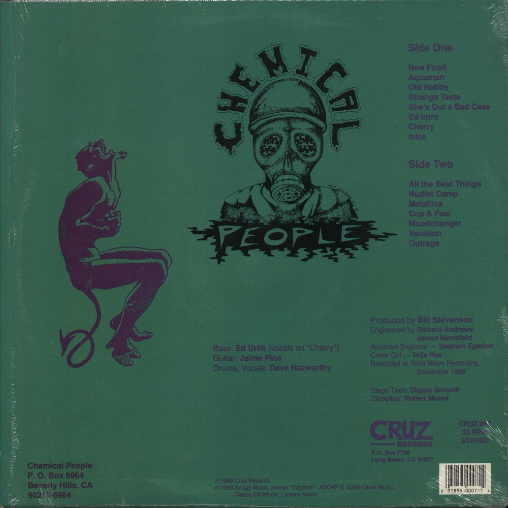Chemical People Ten-Fold Hate - shrink US vinyl LP album (LP record) 031895000714