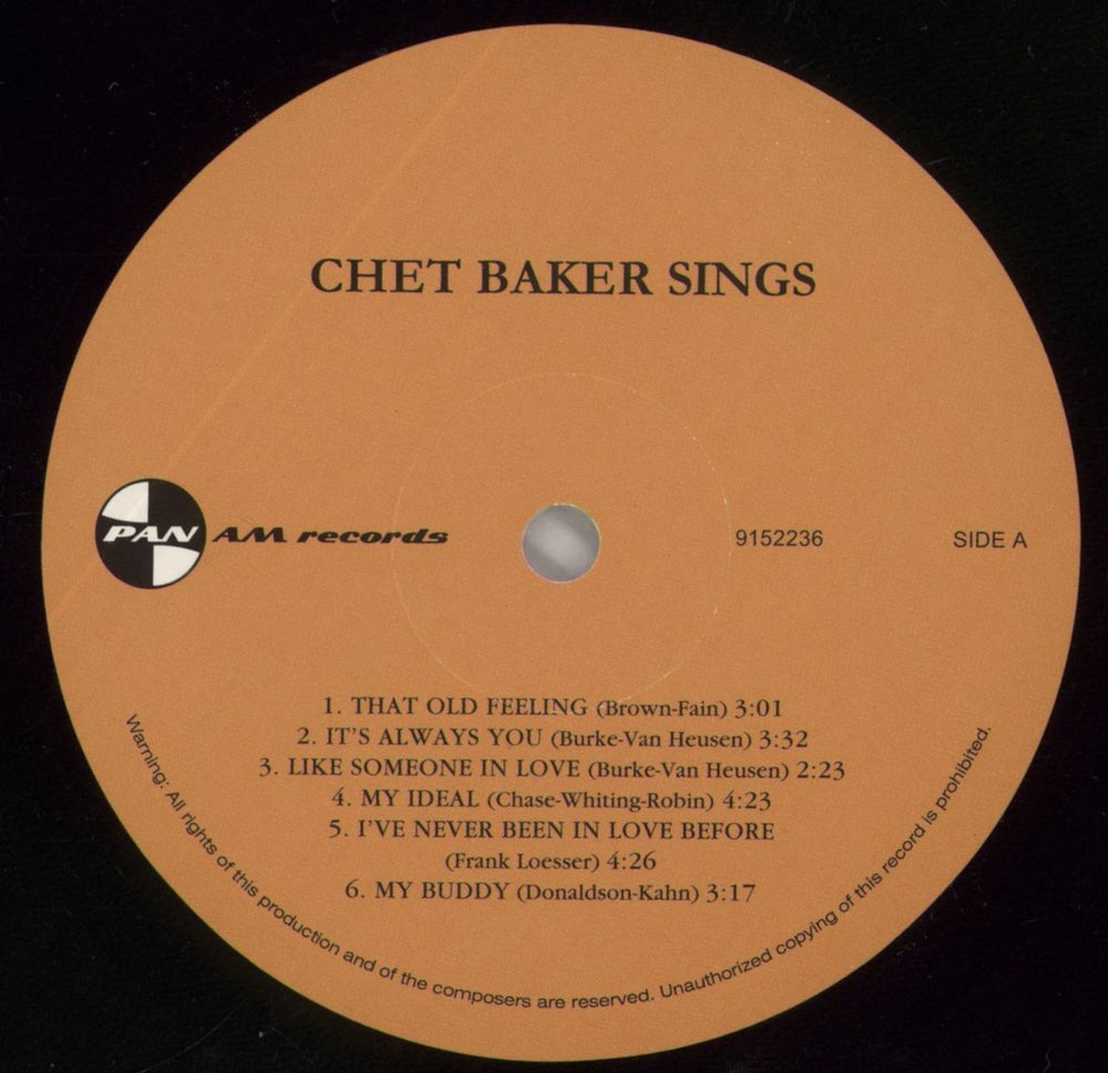 Chet Baker Chet Baker Sings - 180gm Vinyl UK vinyl LP album (LP record) 6CBLPCH863411