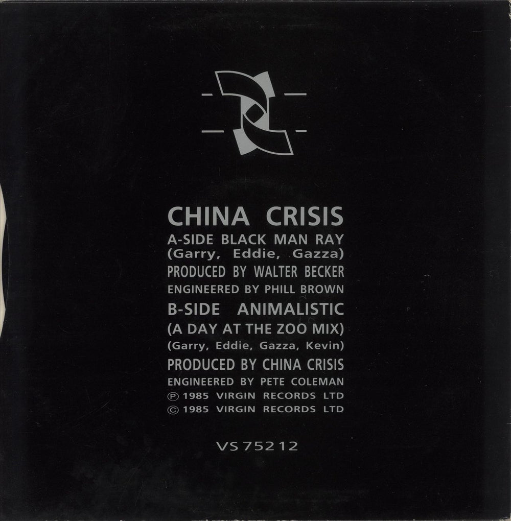 China Crisis Black Man Ray UK 12" vinyl single (12 inch record / Maxi-single)