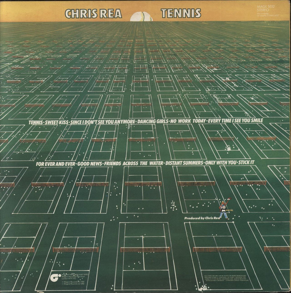 Chris Rea Tennis - Red Label UK vinyl LP album (LP record)