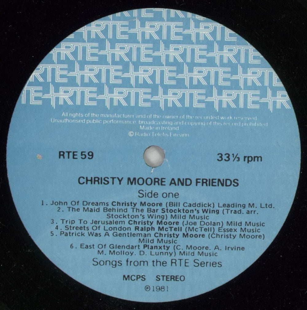 Christy Moore Christy Moore And Friends Irish vinyl LP album (LP record) CMRLPCH691827