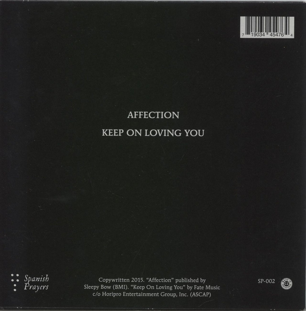 Cigarettes After Sex Affection UK 7" vinyl single (7 inch record / 45) 719034454764