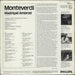 Claudio Monteverdi Madrigali Amorosi - White Label Test Pressing Dutch Promo vinyl LP album (LP record)