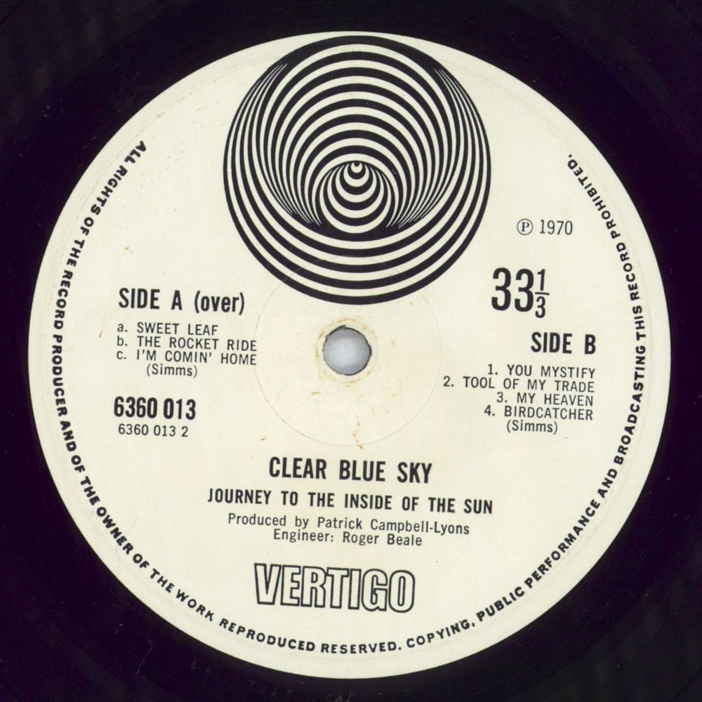 Clear Blue Sky Clear Blue Sky -1st - VG UK vinyl LP album (LP record) CBCLPCL749693