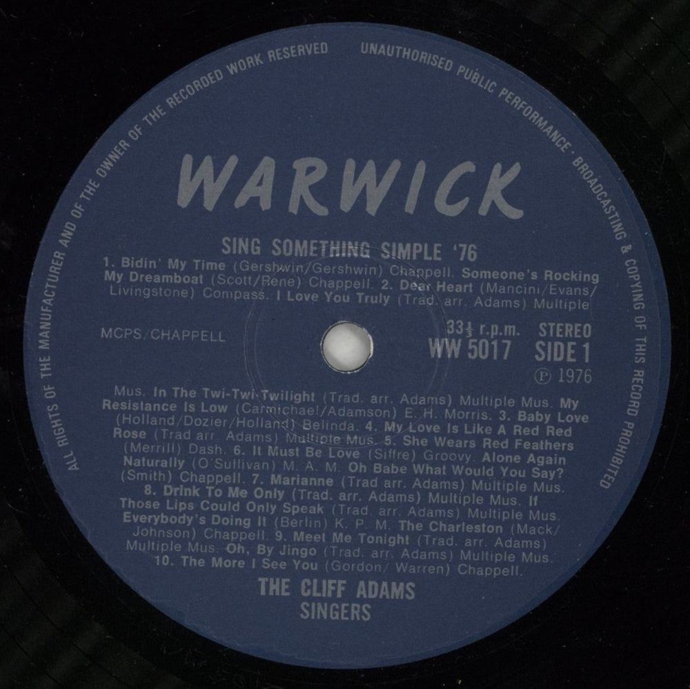 Cliff Adams Sing Something Simple 76 UK 2-LP vinyl record set (Double LP Album) 5CA2LSI667301