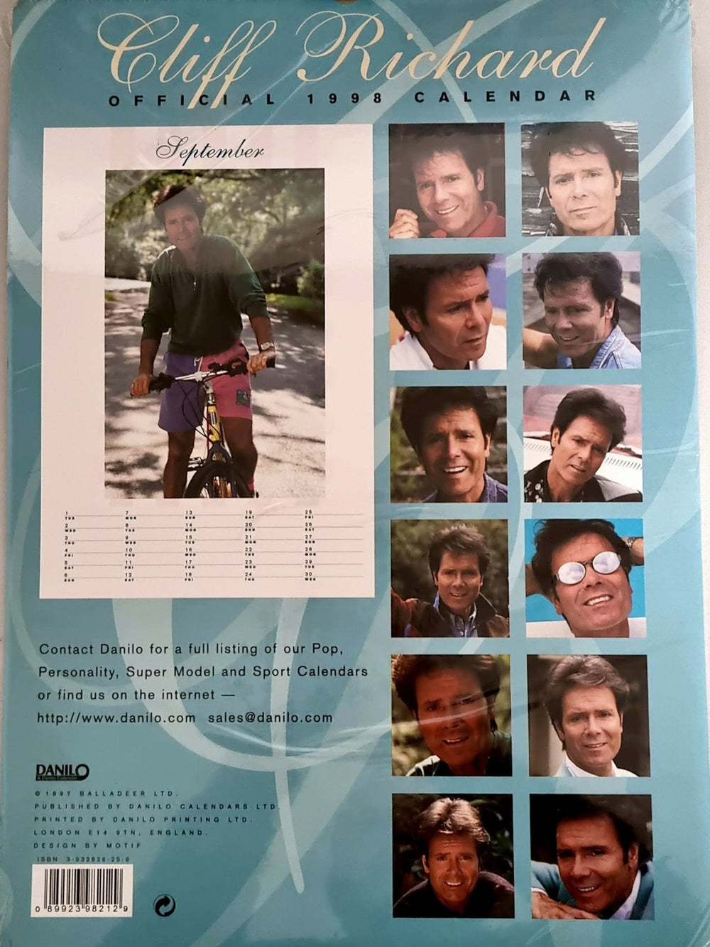 Cliff Richard Calendar 1998 - Danilo - SET OF SIX UK calendar RICCACA766701