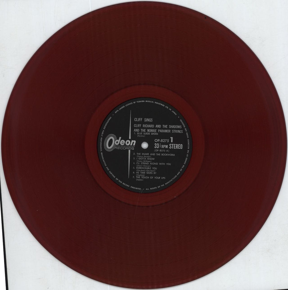 Cliff Richard Cliff Sings - Red Vinyl Japanese vinyl LP album (LP record) RICLPCL791551