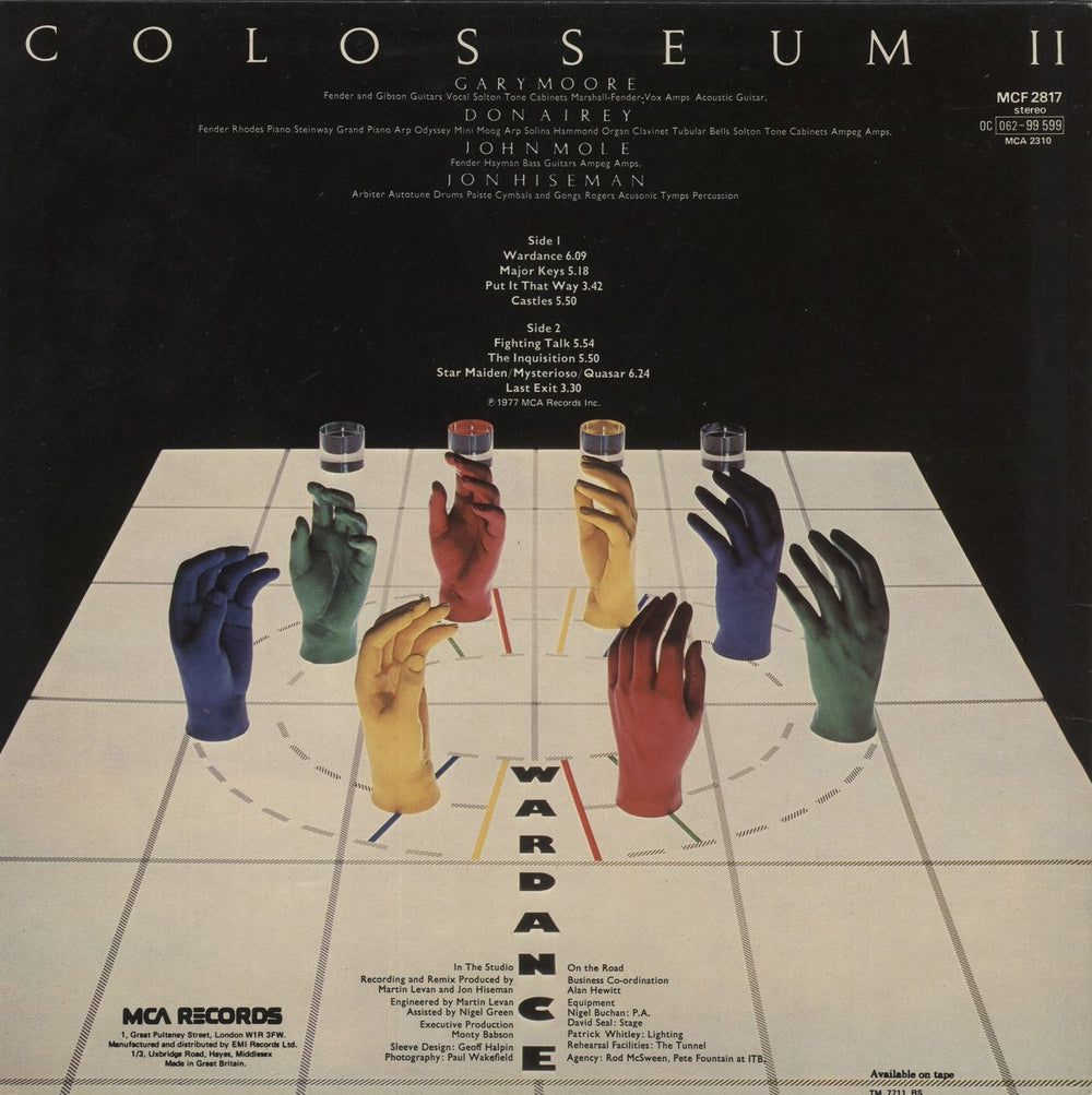 Colosseum II Wardance UK vinyl LP album (LP record)