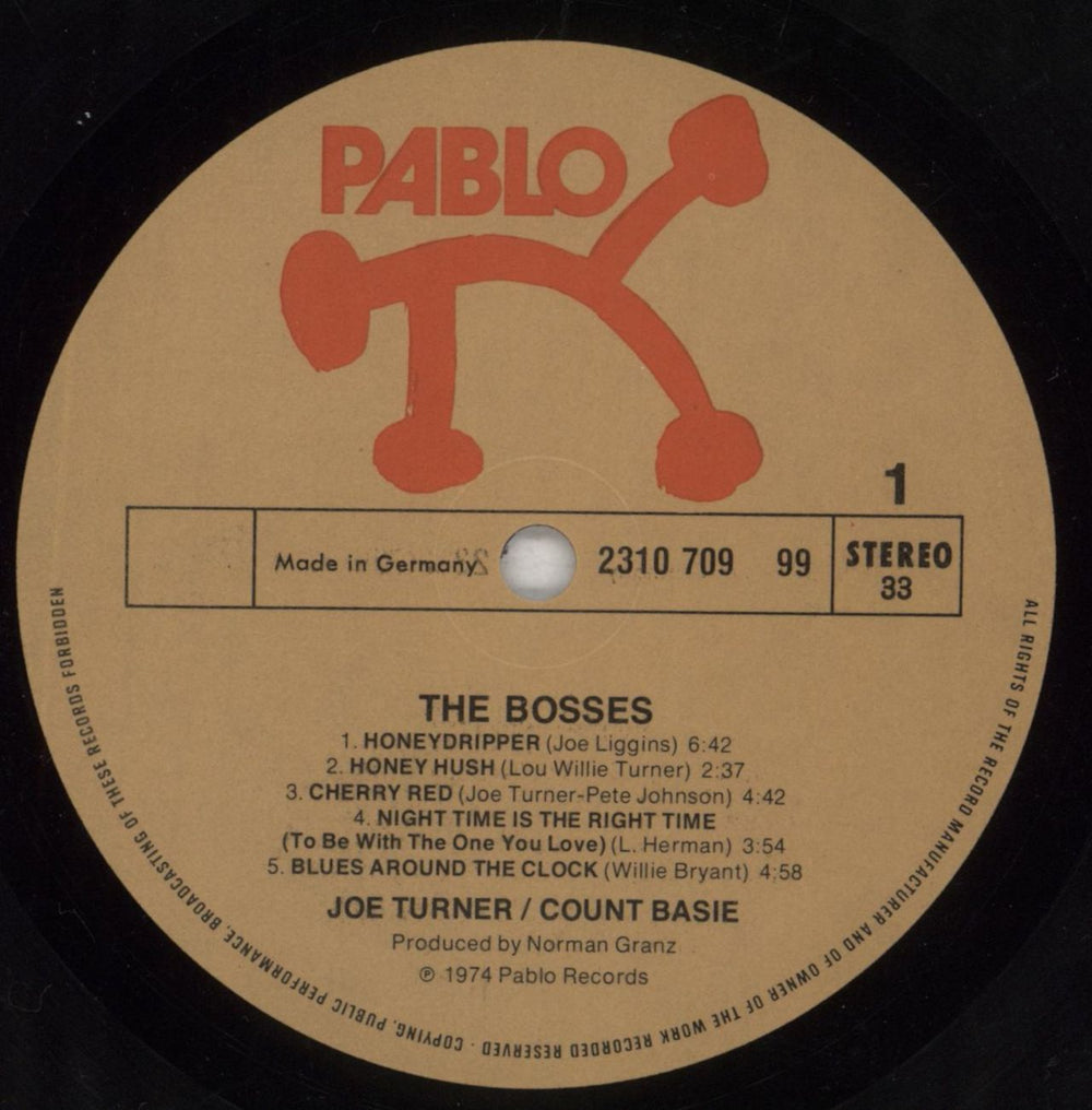 Count Basie The Bosses UK vinyl LP album (LP record) CUILPTH449055