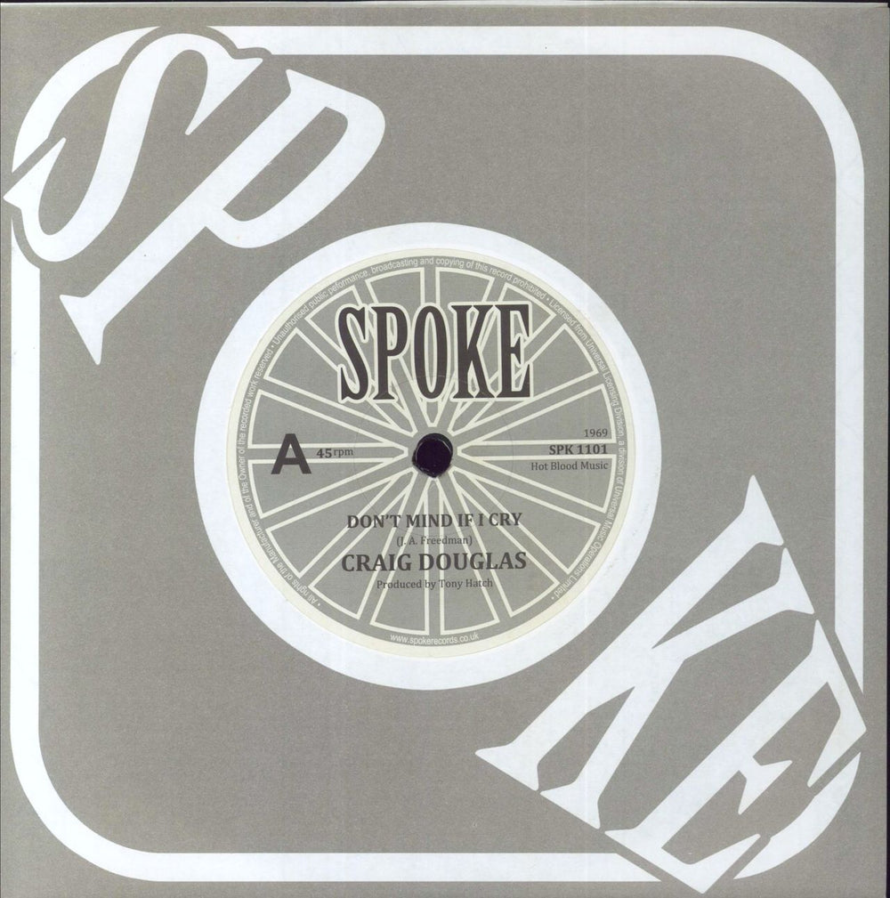 Craig Douglas Don't Mind If I Cry / Crimpton, Krompton, Canary Bridge UK 7" vinyl single (7 inch record / 45) SPK1101