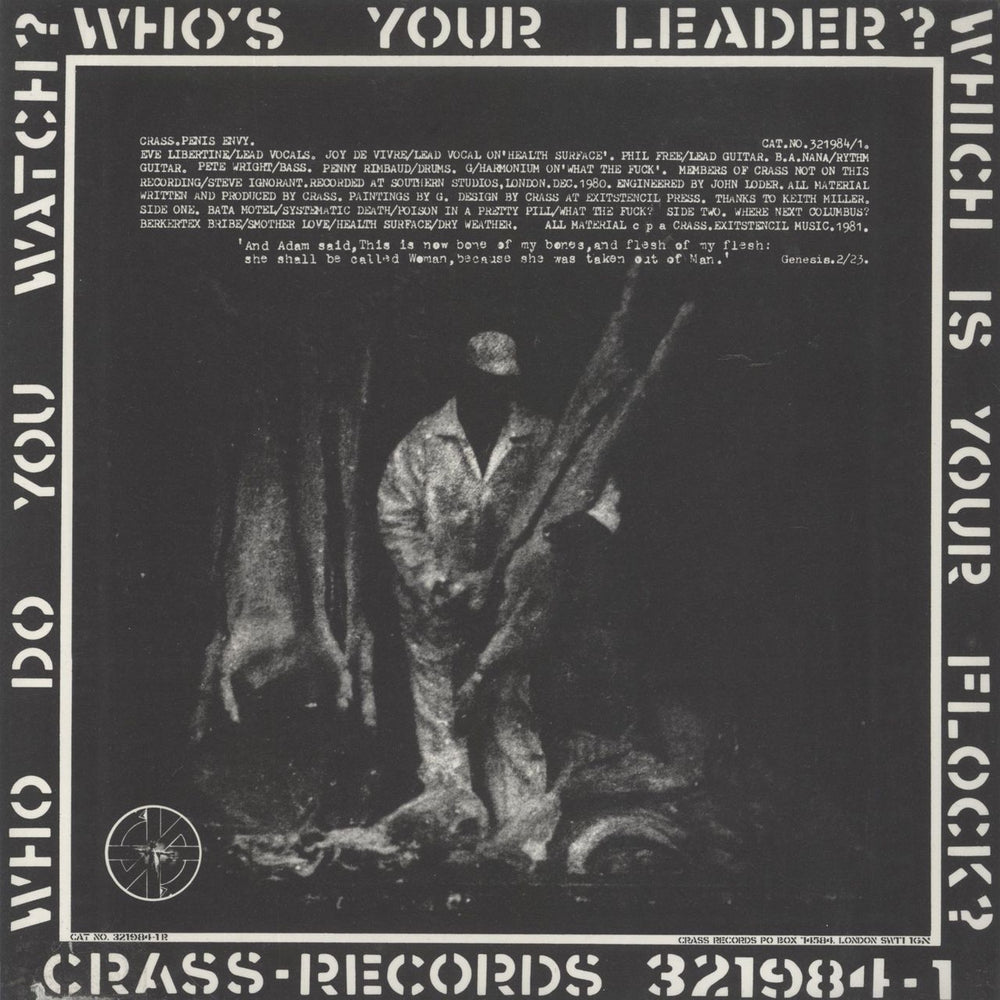 Crass Penis Envy UK vinyl LP album (LP record)