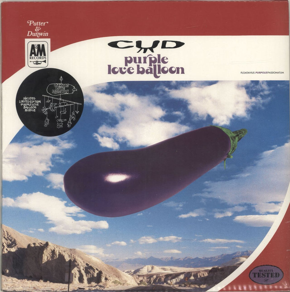 Cud Purple Love Balloon - Clear Vinyl + Mobile - Sealed UK 12" vinyl single (12 inch record / Maxi-single) AMY0024