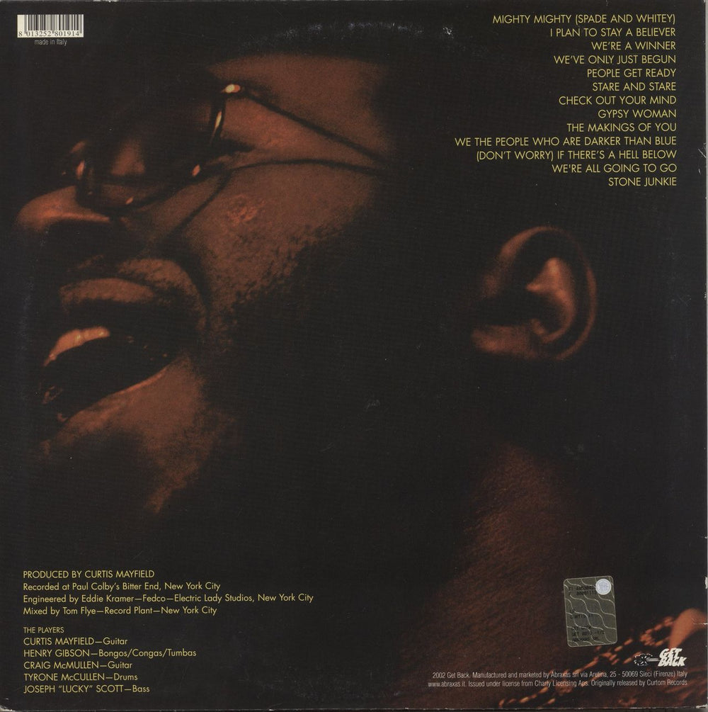 Curtis Mayfield Curtis/Live! - Expanded Edition 180 Gram - Sealed Italian 2-LP vinyl record set (Double LP Album) 8013252801914'1971