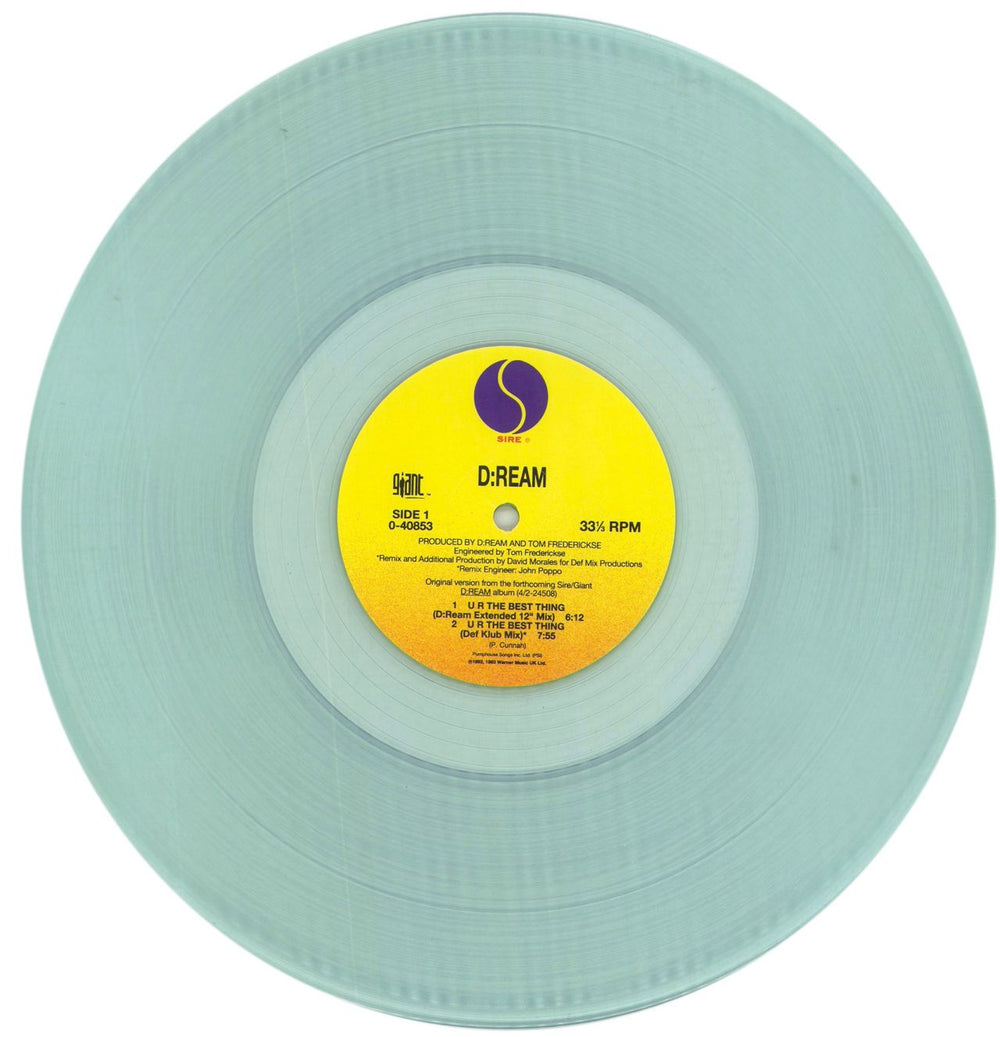 D:Ream U R The Best Thing UK 12" vinyl single (12 inch record / Maxi-single) D-R12UR859017