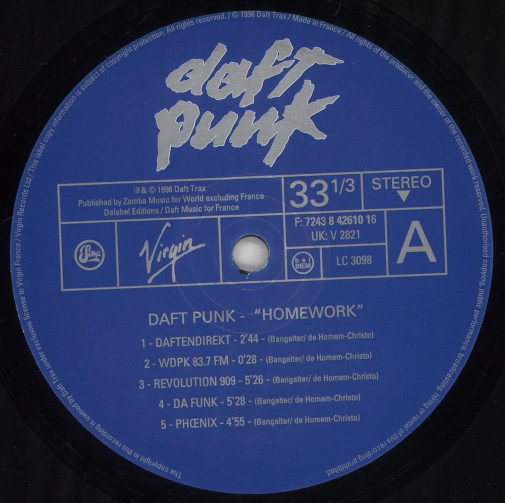 Daft Punk Homework - 1st - EX UK 2-LP vinyl record set (Double LP Album) DFP2LHO854377