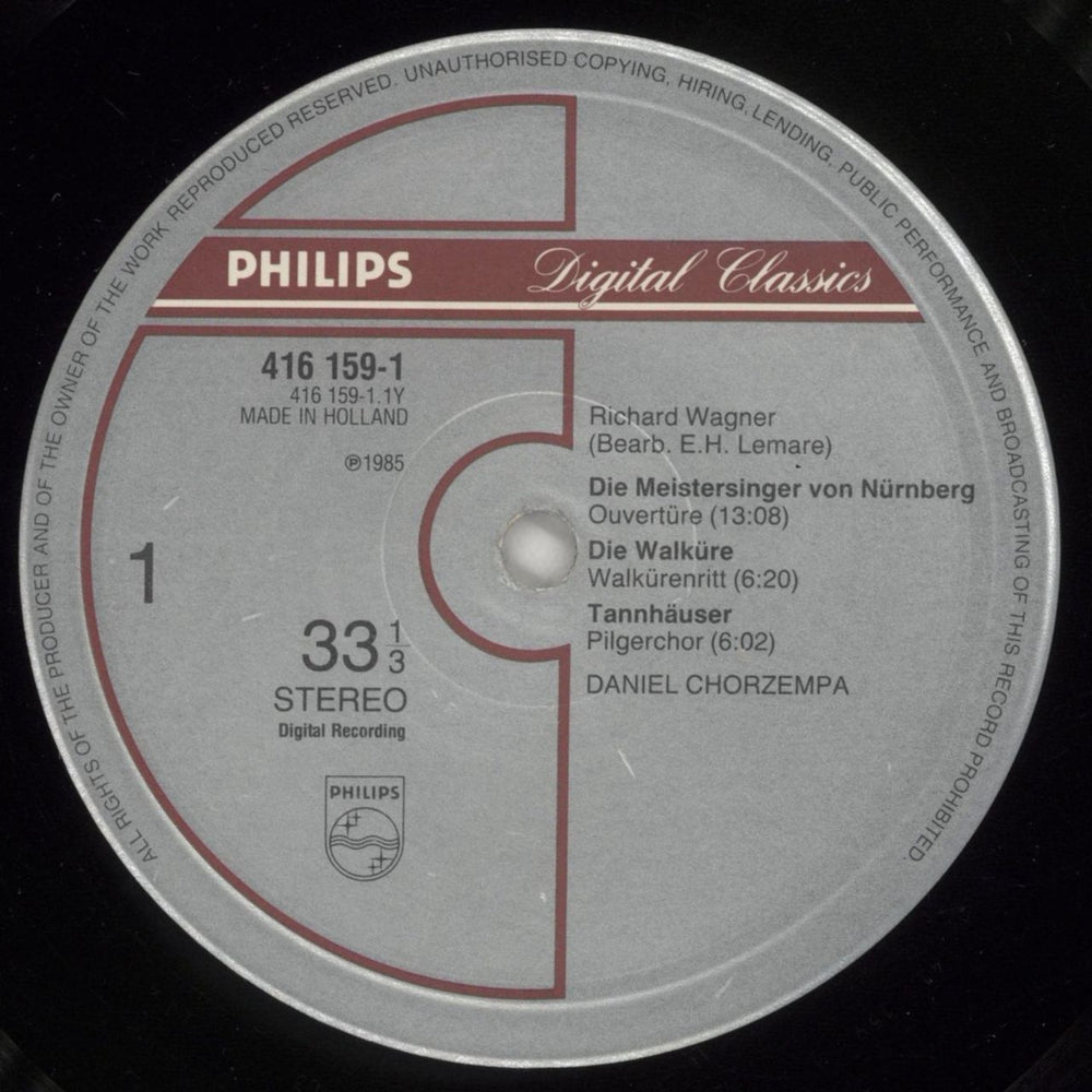 Daniel Chorzempa Wagner, Boellmann, Rheinberger Organ Works Dutch vinyl LP album (LP record) H9NLPWA863867