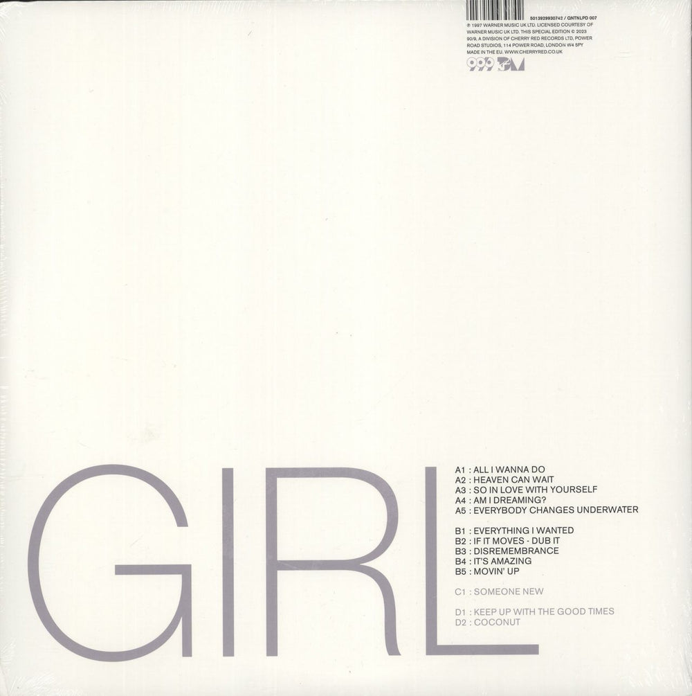 Dannii Minogue Girl - Clear Vinyl - Sealed UK 2-LP vinyl record set (Double LP Album) 5013929930742