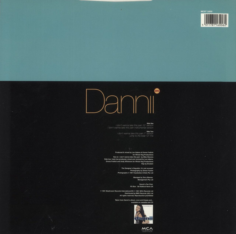 Dannii Minogue I Don't Wanna Take This Pain UK 12" vinyl single (12 inch record / Maxi-single) 5011781160062