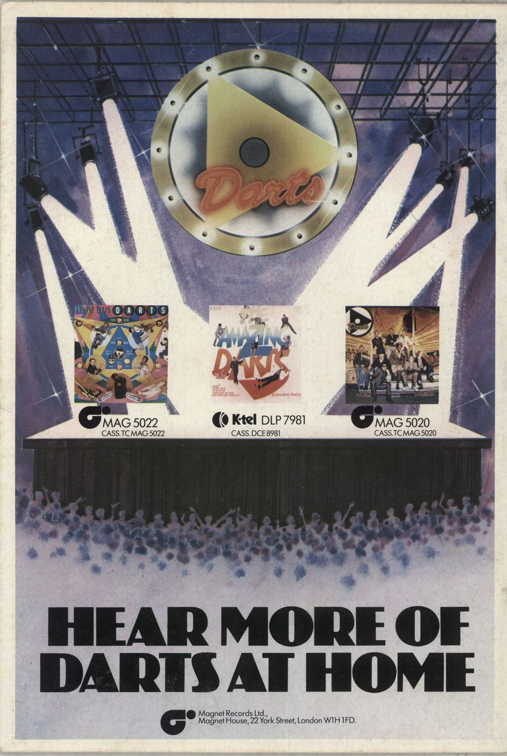 Darts In Concert UK tour programme D.TTRIN648684