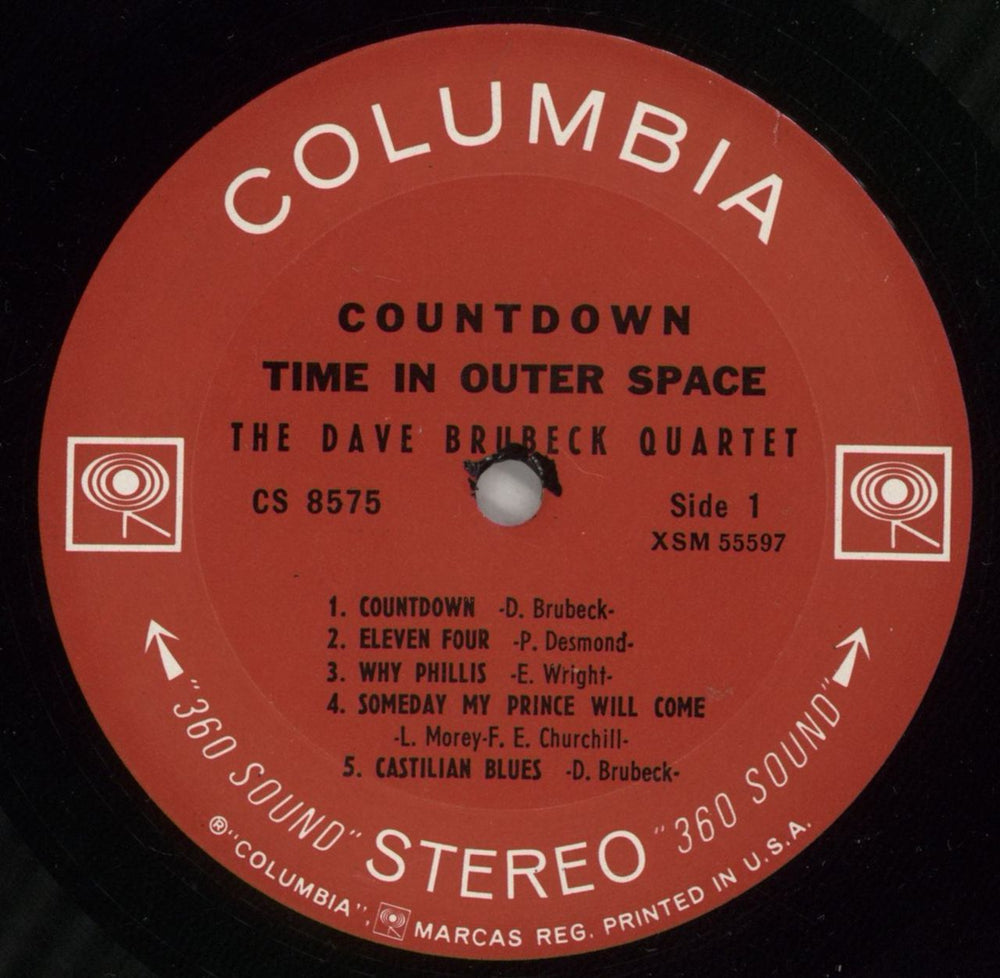 Dave Brubeck Countdown: Time In Outer Space US vinyl LP album (LP record) DBRLPCO878501